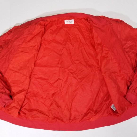 Ulavit Paris 100% Silk Red Zip-up Jacket - Picture 5 of 10